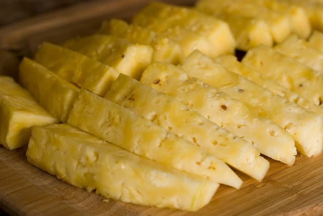 fresh pineapple sliced