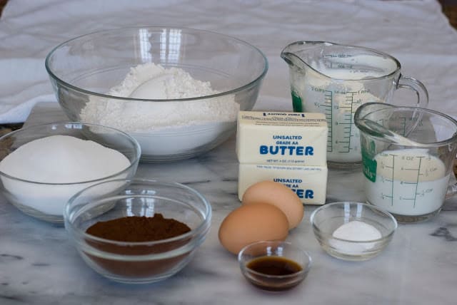 Chocolate cookie ingredients