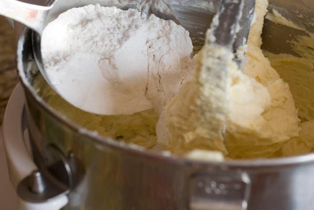 flour added to cookie dough