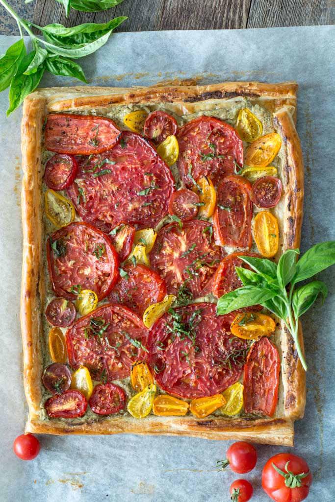 Fresh Tomato and Basil Tart