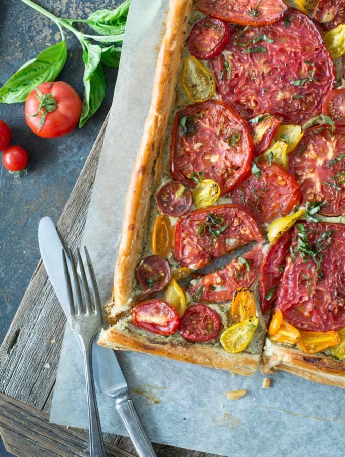 Fresh Tomato and Basil Tart