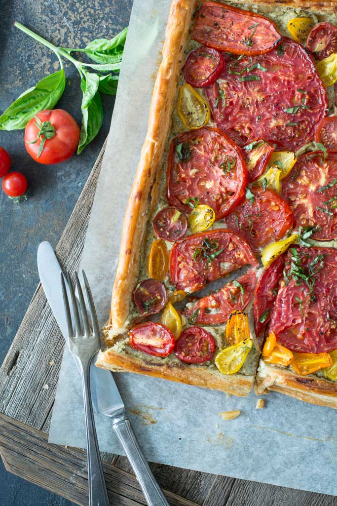 Fresh Tomato and Basil Tart