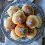 Cheddar Cheese Rolls arranged on a plate