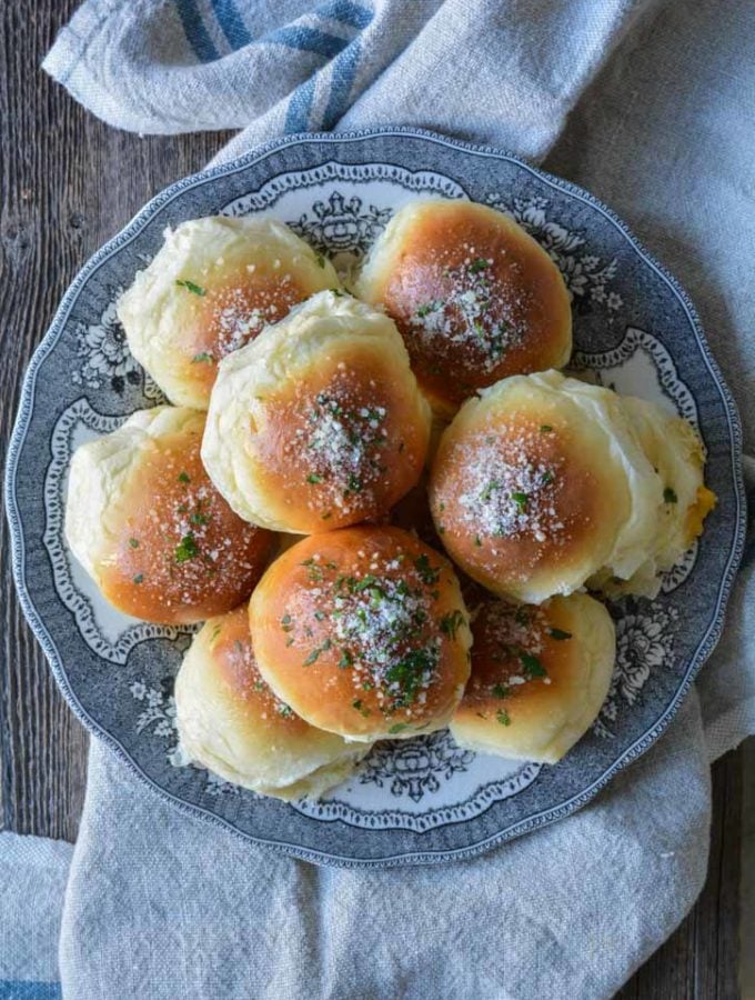 Cheddar Cheese Rolls arranged on a plate