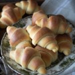 Baked crescent rolls on a platter