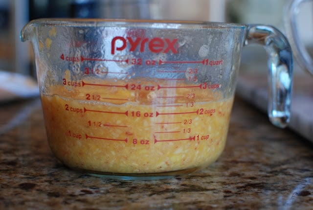 2 cups of peach puree