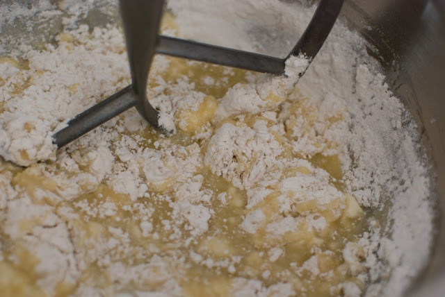 flour added to roll mixture