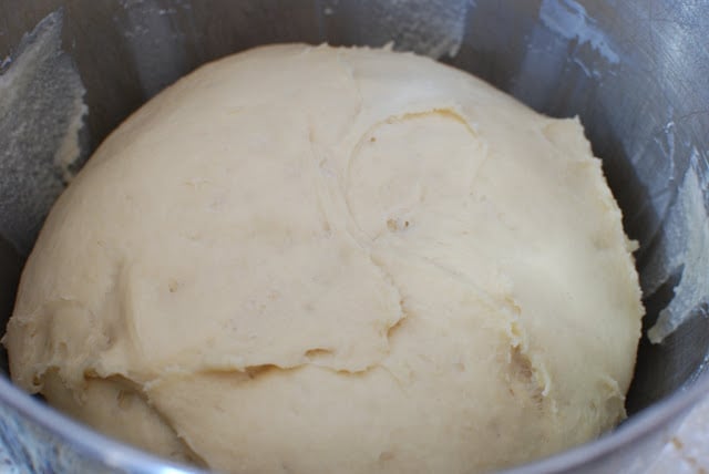 Risen roll dough