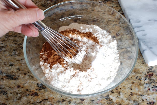 flour and spices in bowl