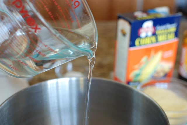 water pouring into bowl