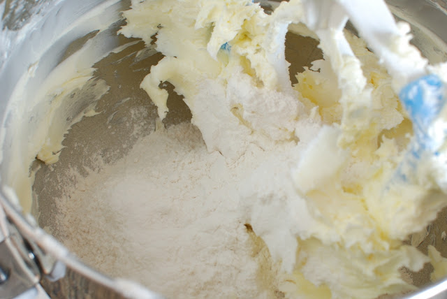 Beaten butter with added flour and cornstarch
