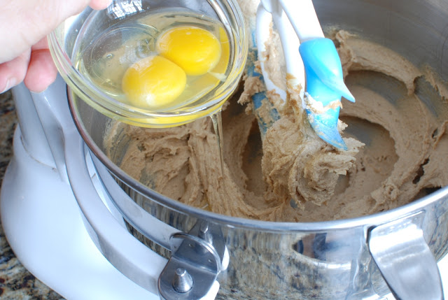 2 eggs added to creamed mixture