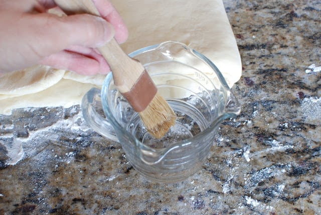 Pastry brush in water.