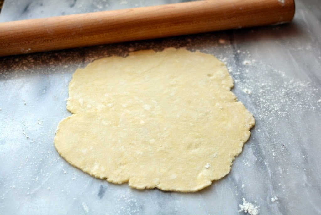 rolled out pie crust