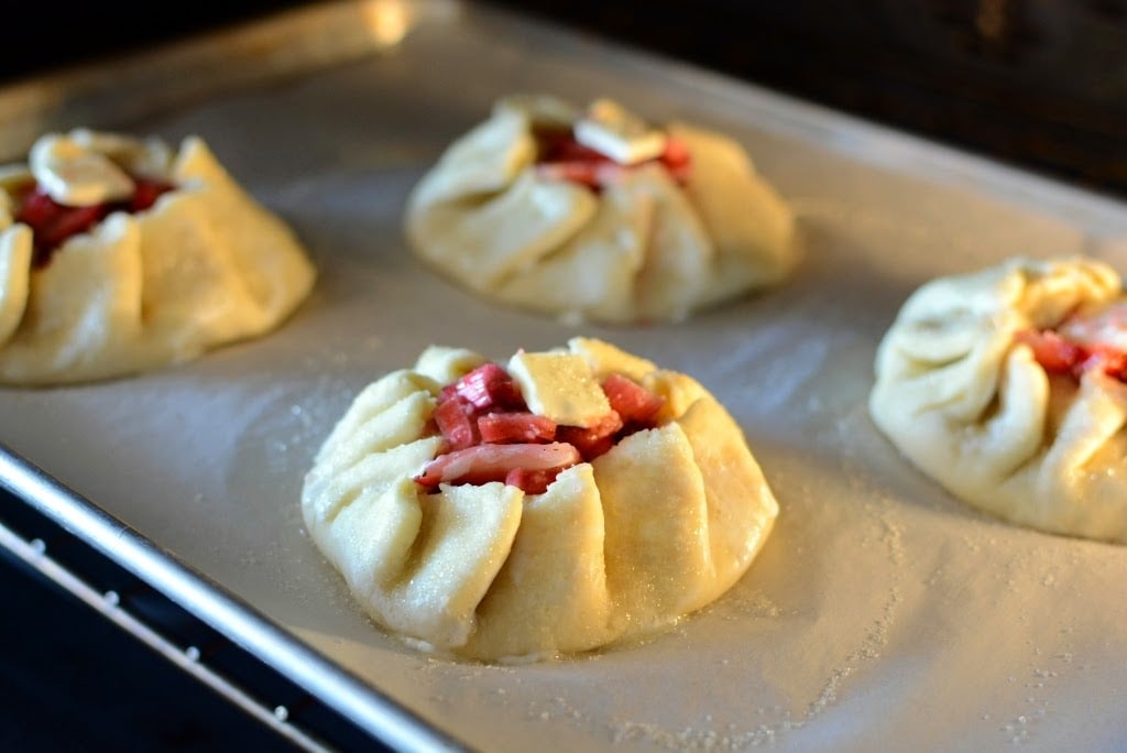 tarts on baking sheet