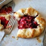 tarts on baking sheet with fork