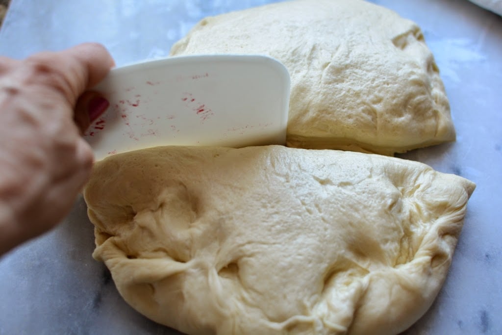 brioche dough divided into portions