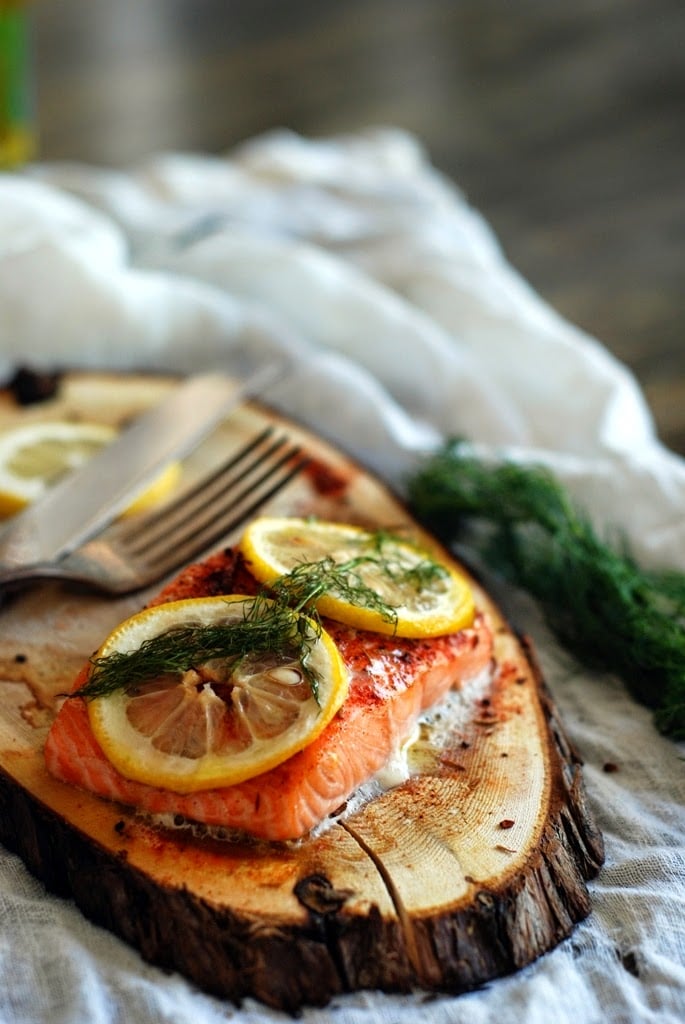 Cedar Plank Salmon with Lemon and Dill Simply So Good