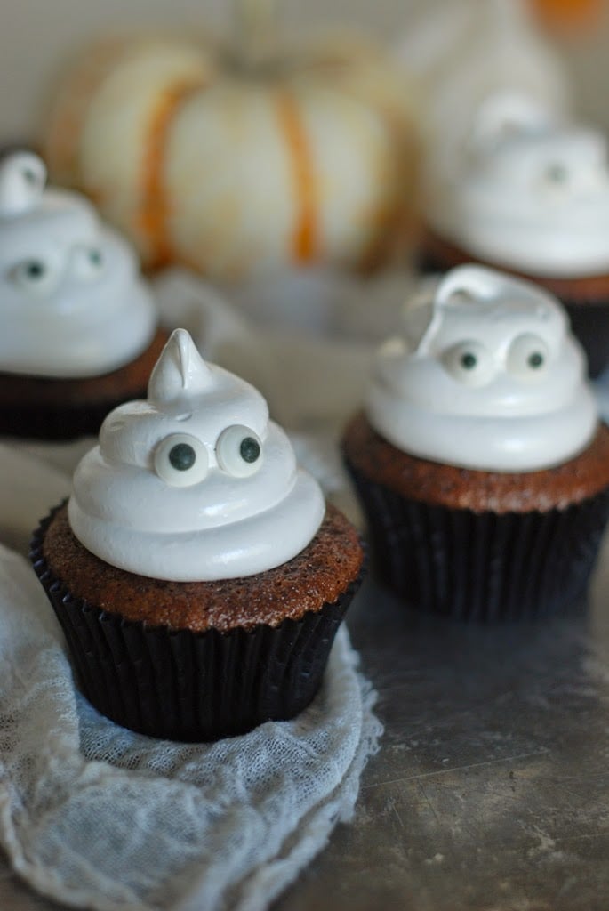 Chocolate cupcake with boiled icing w