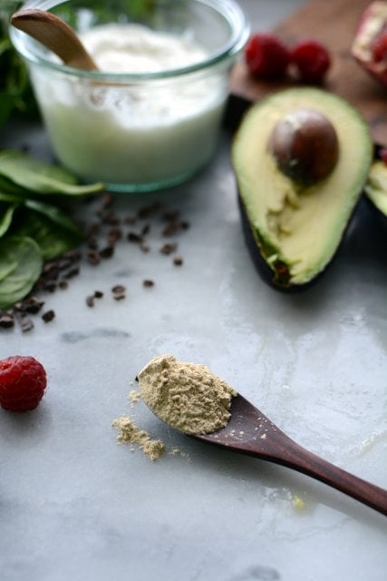 Avocado Smoothie Bowl with Pomegranate and Cocoa Nibs - Simply So Good