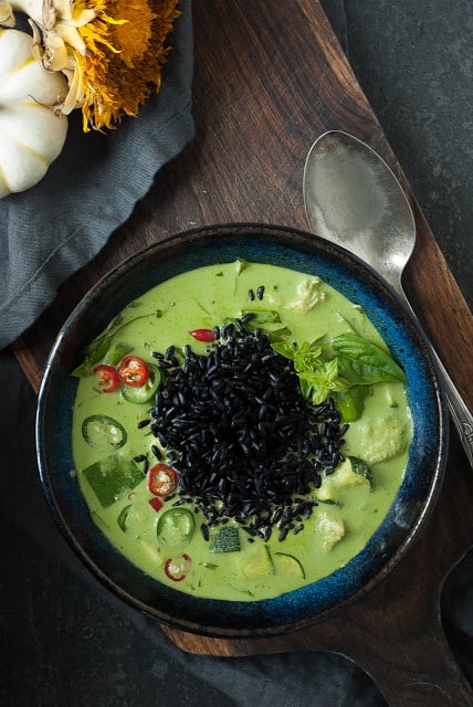 DSC 8656 - Green Curry with Black Forbidden Rice