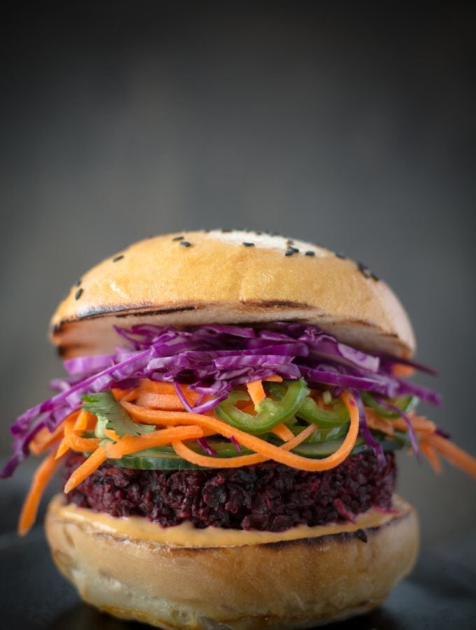 Bahn Mi Beet Quinoa Burger