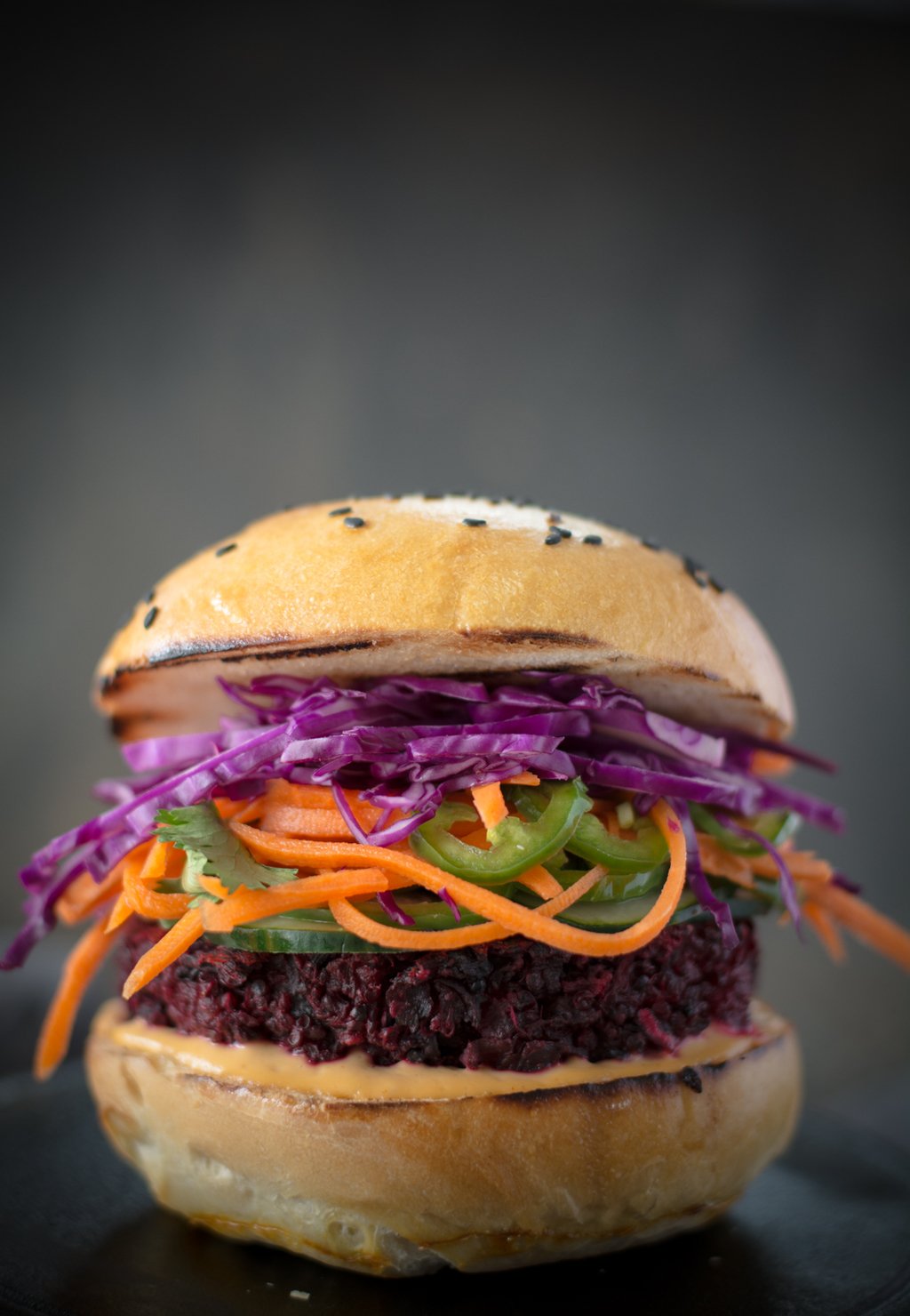 Bahn Mi Beet Quinoa Burger