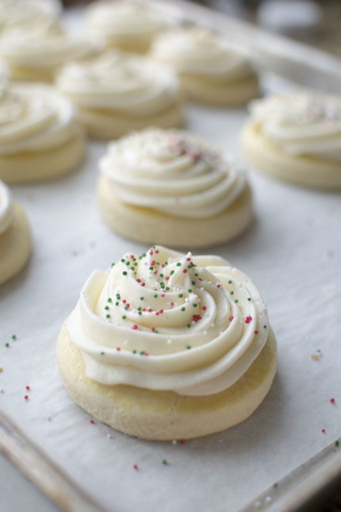 Ice sugar cookie with sprinkles