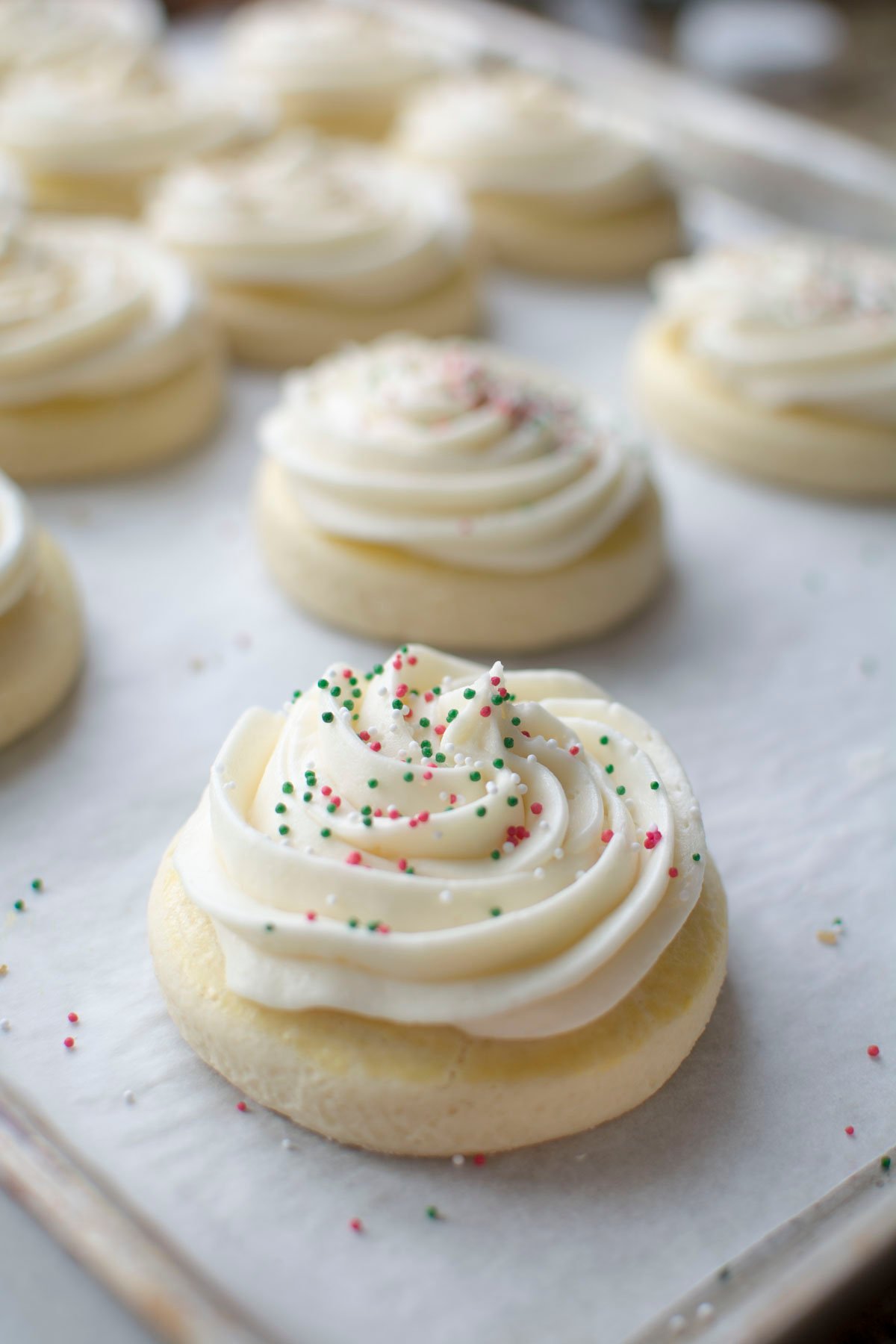 Ice sugar cookie with sprinkles