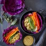 Cabbage with veggies and cashews