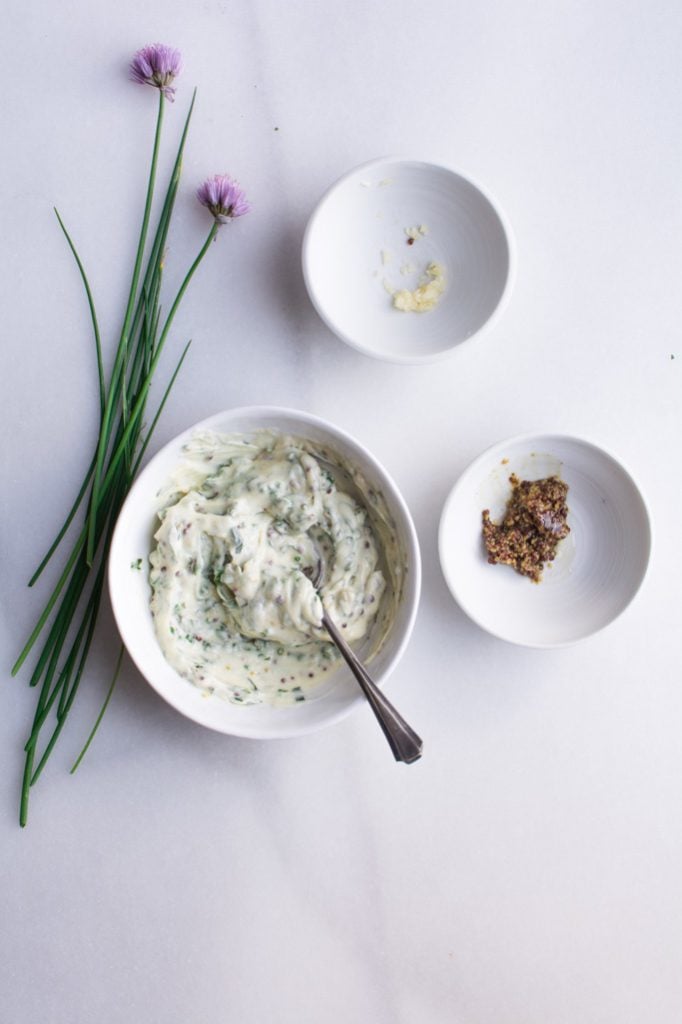 California veggie sandwich with fresh herb mayo