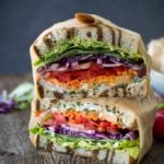 California veggie sandwich with fresh herb mayo