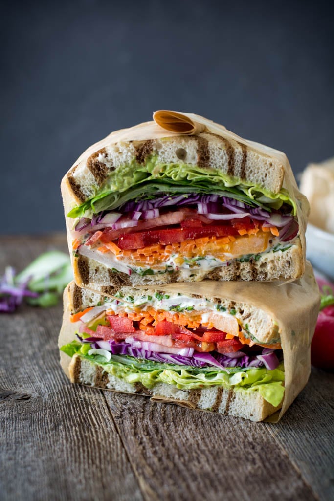 California veggie sandwich with fresh herb mayo