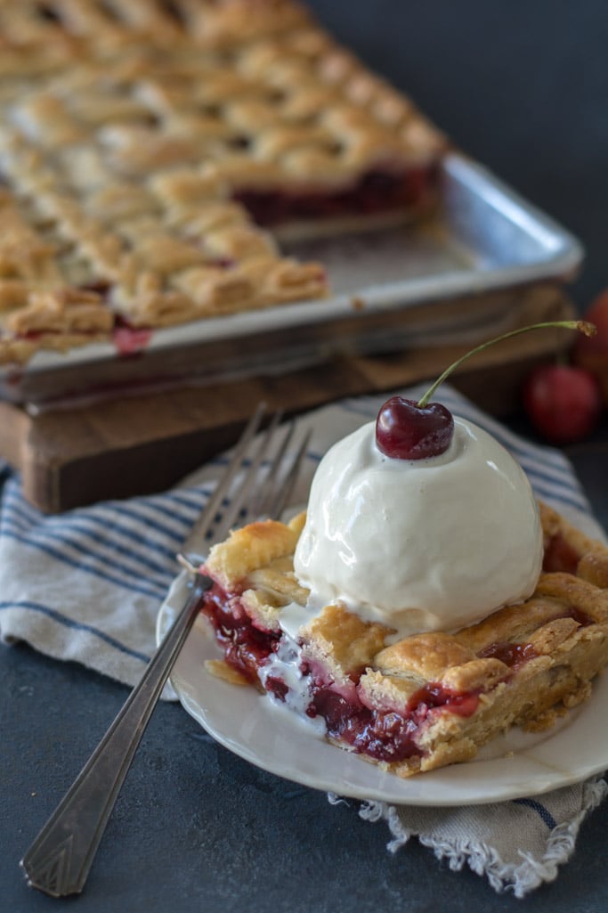 Cherry Apricot Slab Pie