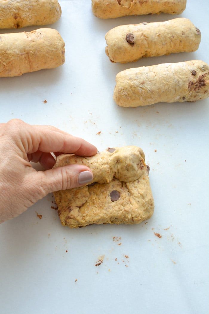 rolling pumpkin bagels