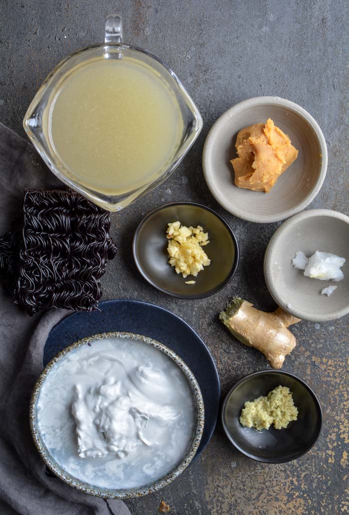 Pumpkin Ramen ingredients