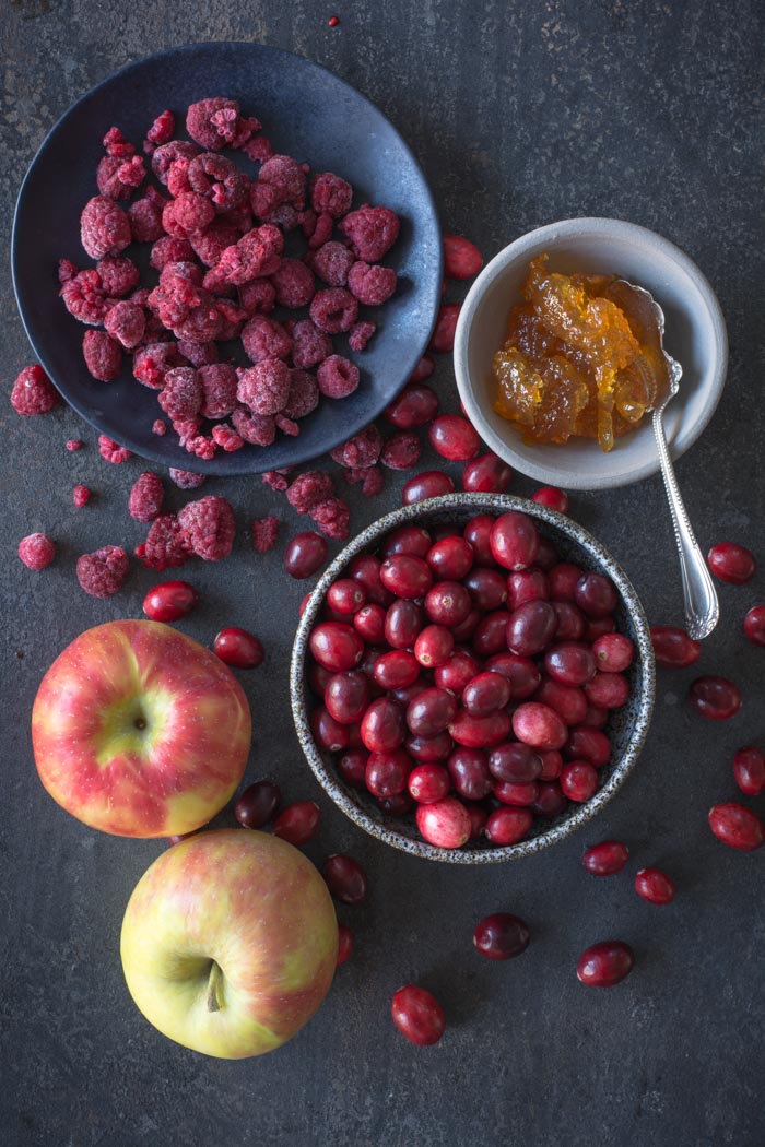 Easy No-Cook Cranberry Apple Relish ingredients