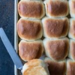 Rolls baked on baking sheet