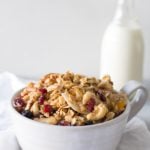 granola milk in bottle