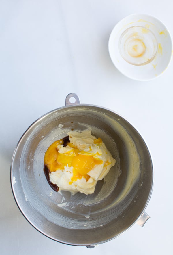 Mixing bowl with cookie ingredients