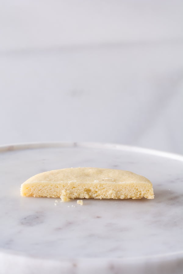 cut out sugar cookie half