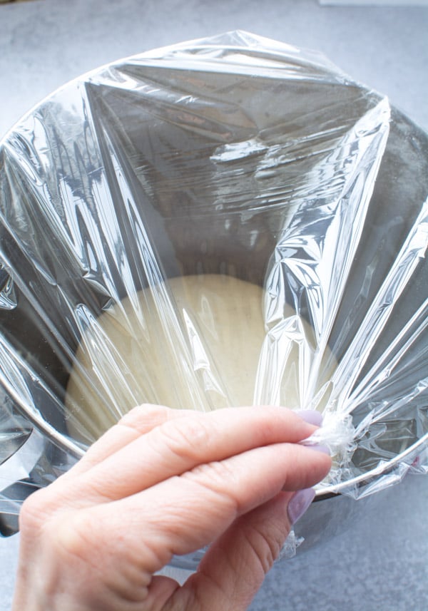 plastic covering mixing bowl