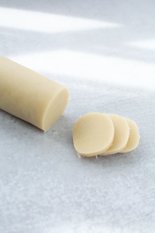 sliced marzipan