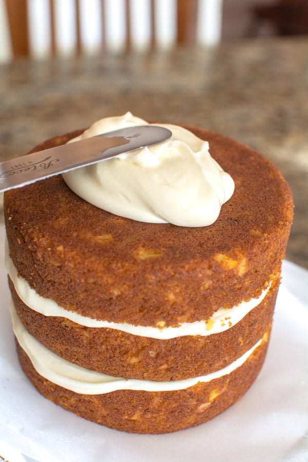 3 layer carrot cake with icing