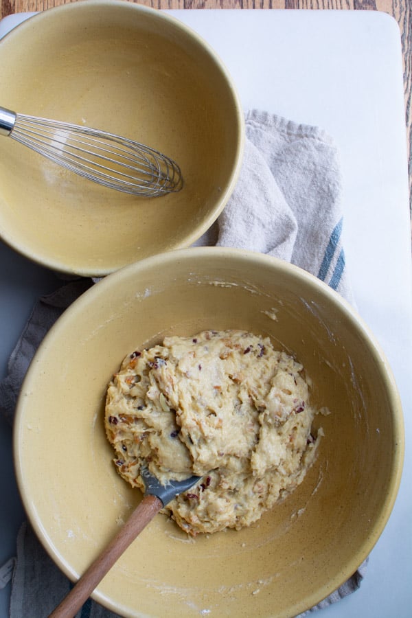 Folded Stollen dough