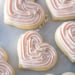 pink iced heart sugar cookies